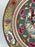 Large Chinese Porcelain Gilt Charger / Decorative Plate With Figural Scene & Pink and Orange Flowers