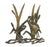 Antique Bronze Wall Sculpture in Prairie School Design - Pair of Cranes Amongst Cattails
