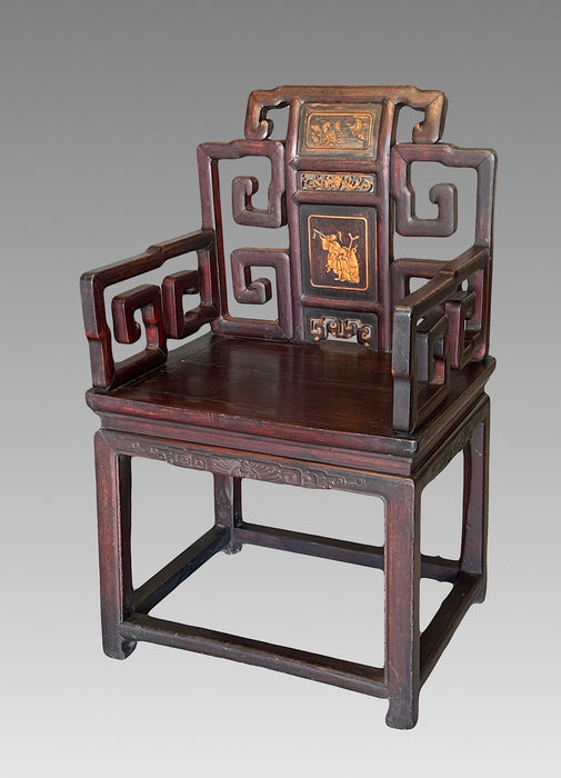 Antique Chinese Hardwood Wedding Chairs, A Pair - Late18th/Early 19th. Century, Qing Dynasty