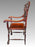 19th Century Carved Walnut Savonarola Chair by Stomps-Burchardt Furniture Makers, Dayton, Ohio