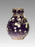 Kinkozan Sobei Signed Meiji Period Japanese Kyo-Satsuma Purple Flower Vase with Gilt Dragon, Japan