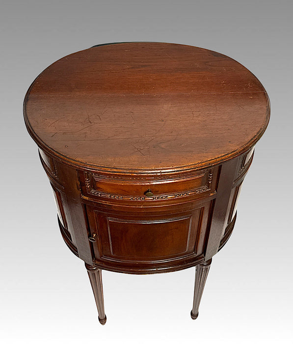 Classic American 19th. C. Sheraton Walnut Side Table or "Work" Table With Storage