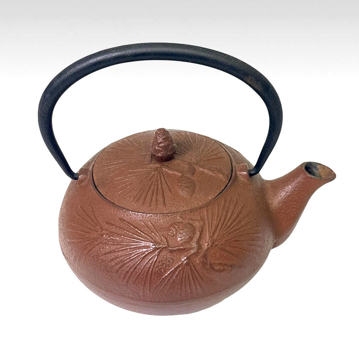 Vintage Japanese Cast Iron Tetsubin / Teapot with Pine Needle Design