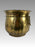 Vintage Hand Hammered Round Form Brass Planter with Rope Detailing