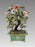 Semi Precious Stone Jade Tree With Flowers in Footed Cloisonné Ming Style Planter / Jardiniere