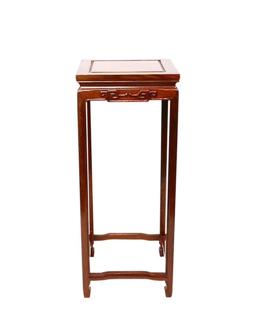 Vintage Chinese Solid Carved Solid Rosewood Ming Style Plant Stand or Display Pedestal