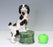 Adorable Black & White Spaniel Dog by Wanjiang Chinese Pottery