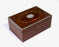 Turn of the Century Antique English Mahogany Document Box With Sterling Silver Mountings & Satinwood Inlay