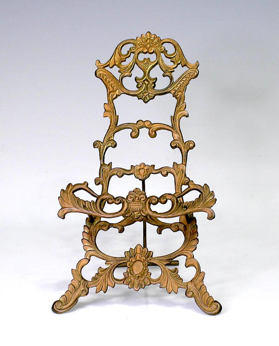Antique Gilt Cast Bronze / Brass Portrait or Photograph Easel or Display Stand (Gold)