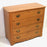 Early American Antique Heart Pine Chest of Drawers, Four Drawers with Brass Pulls