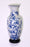 Vintage Japanese Blue & White Floral Mounted Wall Pocket Vase with Birds
