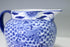 Large Vintage Chinese Blue & White Porcelain Pitcher or Jug, Grape and Vine Decoration