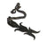 Hand Wrought Iron Door Knocker in the Form of a Gothic Ram
