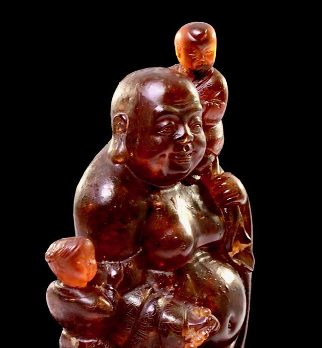 Elaborate Chinese Handwork Artificial Amber Resin Exquisite Chinese  artificial amber resin insect Auspicious Statue