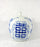 Vintage Blue & White Double Happiness Chinese Porcelain Ginger Jar With Auspicious Bats