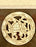 Vintage Framed Chinese Carved Hard Stone Bi Discs Wall on Silk Hanging, the 4 Celestial Feng Shui Animals
