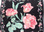 Late 20th Century English Country Cottage Black Pillows With Tulips and Roses - a Pair