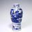 Antique Chinese Qing Dynasty Blue & White Monastery Vase, Kangxi Reign Mark