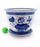 The  Lotus Flower Planter, Large Chinese Blue & White Porcelain Jardiniere With Drip Tray / Plate