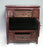 Antique Chinese Qing Dynasty Brick Red Lacquer Storage Cabinet With Hand Carved Gilt Panels