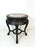 Antique Chinese Rosewood and Marble 'Horseshoe' Plant Display Stand/Pedestal, Side Table, or Stool