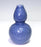 Vintage Japanese Porcelain Double Gourd Royal Blue Monochrome Glaze Vase, Signed & Numbered