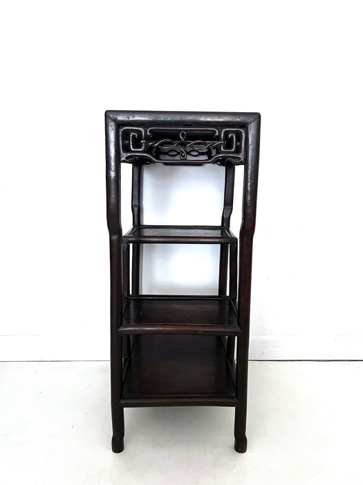 Early 20th. Century Antique Chinese Step Style Rosewood Table, Plant Stand (Hongmu / Blackwood)