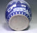 Vintage Chinese Porcelain Planter With Hand Painted Blue & White Temples & Lakes (16")