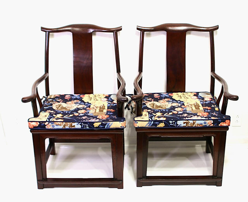 Chinese Rosewood Chair Cushions