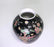 Vintage Chinese Famille Noire Porcelain Vase With Pink and Yellow Precious Objects
