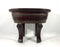 Antique Chinese Wood Storage Bowl (Container) With Dragon Legs and Iron Bands, Early 20th Century