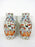 Antique White Porcelain Chinese "Linen Fold" Famille Rose Vases, With Chimera, Republic Period, a Pair