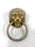 1940's Antique Cast Bronze Brass Lion Ring Pulls