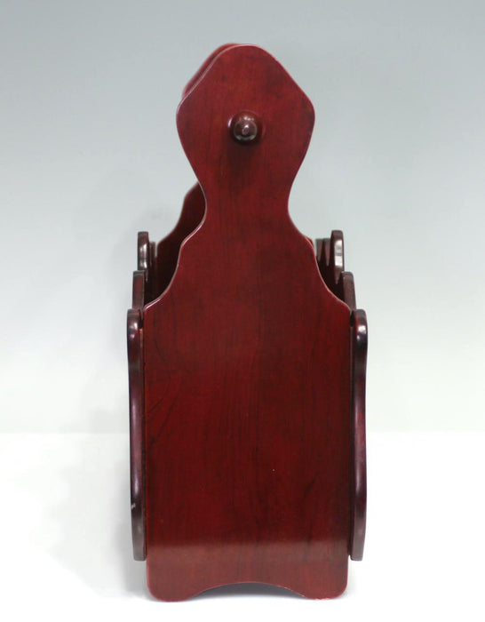 Vintage Chinese Carved Red Rosewood Canterbury or Magazine Stand With Bats