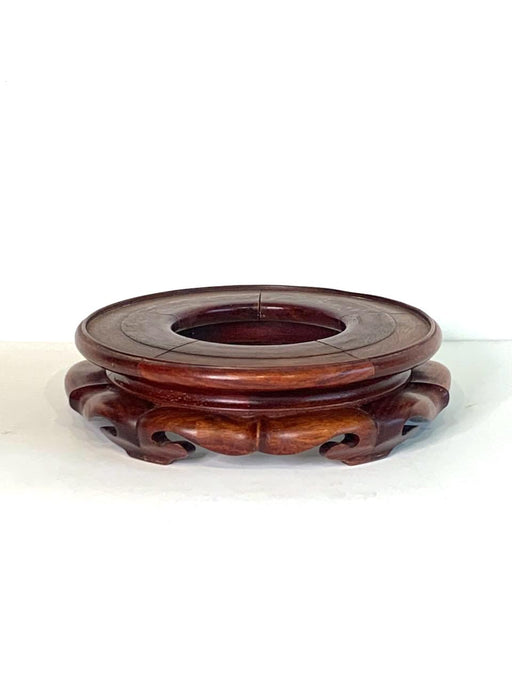 Vintage Chinese Carved Rosewood Display Stand 9"/7.75"