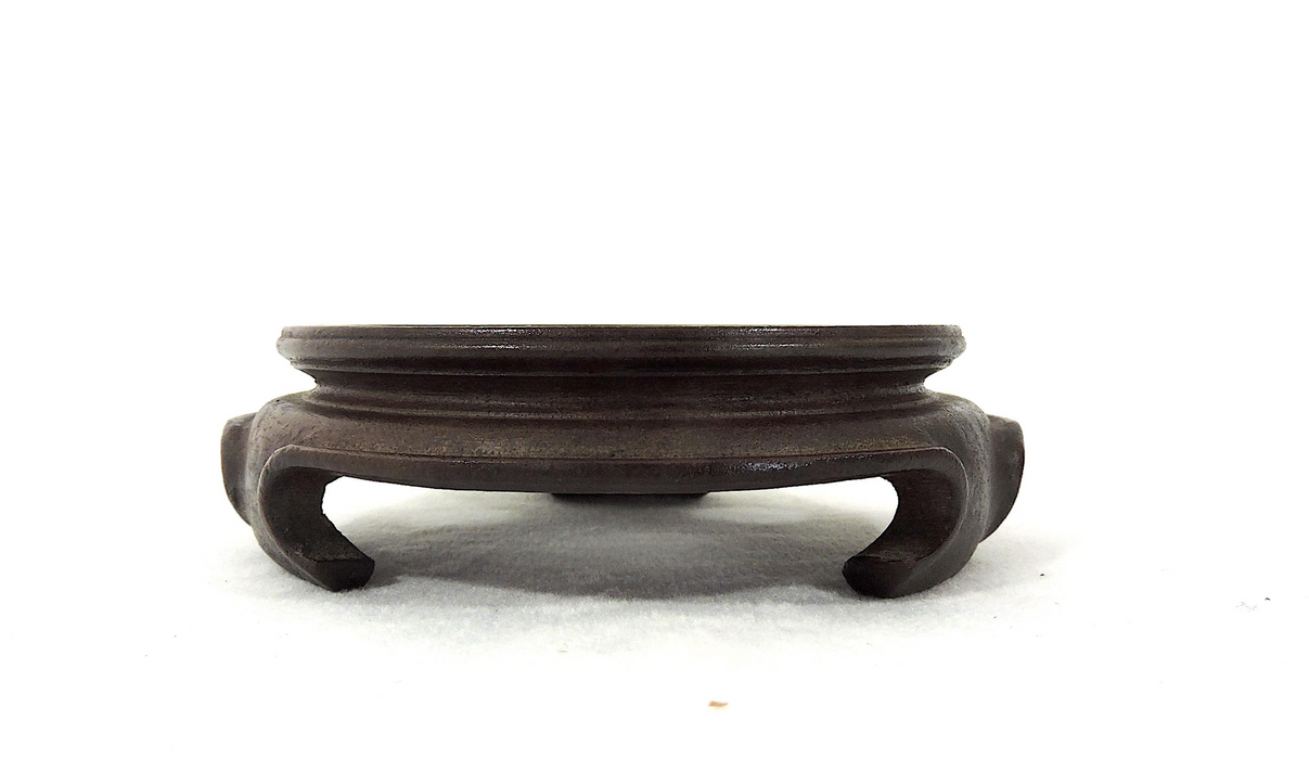 Mid 20th Century Ming Style Brown Rosewood Chinese Display Stand or Pedestal 4.5"/3.25"