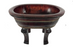 Antique Chinese Wood Storage Bowl (Container) With Dragon Legs and Iron Bands, Early 20th Century
