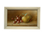 Trompe l'Oeil Still Life Painting of a Pear and Red Grapes by Donald F. Allan