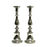Large Vintage Nickel Plated Classical Candlesticks, a Pair