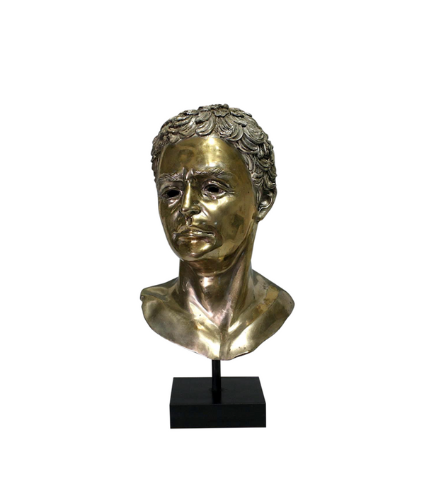 Classical Bronze Bust of an Greco Roman Senator, a Figure of Importance