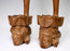 Large Vintage Austronesian Tiki Hand Carved Teak Figural Water Dippers / Ladles / Vases