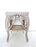Boho Chic Distressed White Beige Wicker Side or Occasional Table