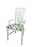 Vintage White & Green Hardwood Armchair / Side Chair With Woven Cane Back