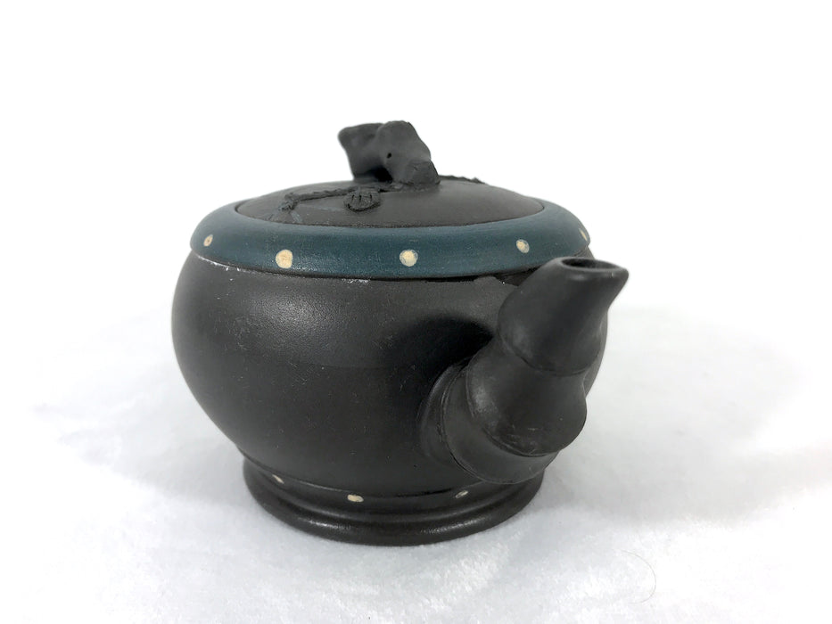YiXing Zisha Bamboo and Lotus Teapot With Pine Needles, Signed and Marked / Stamped