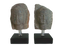 Mounted Antique South East Asian Stone Representations of Buddha in Relief - Pair