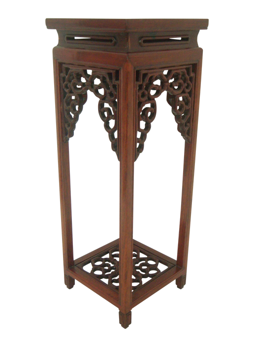 Fine Vintage 'Ming' Style Chinese Solid Rosewood Curio Display Pedestal / Stand