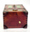 Fine Vintage Chinese Rosewood Jewellery Box With Brass Fittings & Jade Panels