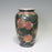 Vintage Chinese Porcelain Vase Flower Ball Design Over Mottled Green Glaze
