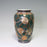 Vintage Chinese Porcelain Vase Flower Ball Design Over Mottled Green Glaze