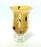 Large Mid Century Italian Murano Vase With Gold & Applied Handles